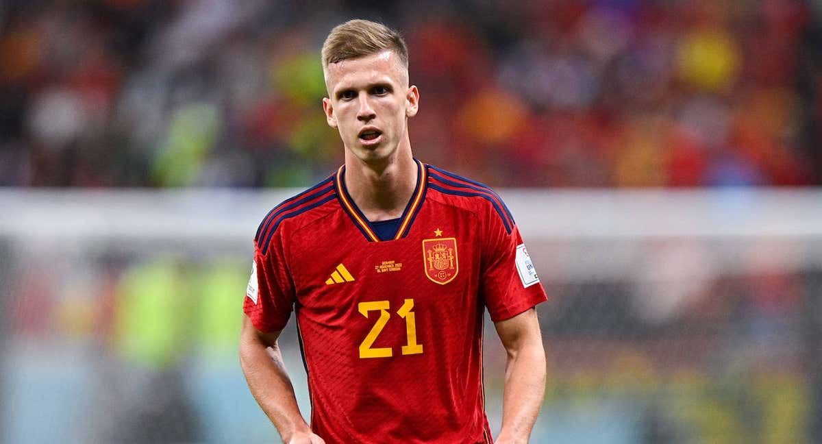 Dani Olmo durante el partido