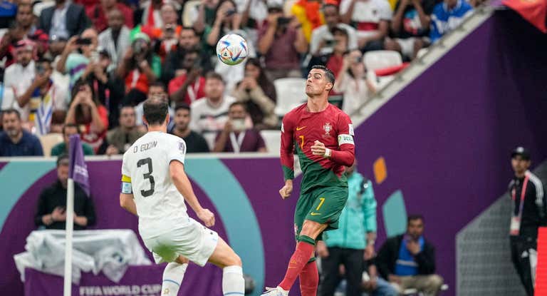 Cristiano Ronaldo, en el partido contra Uruguay.