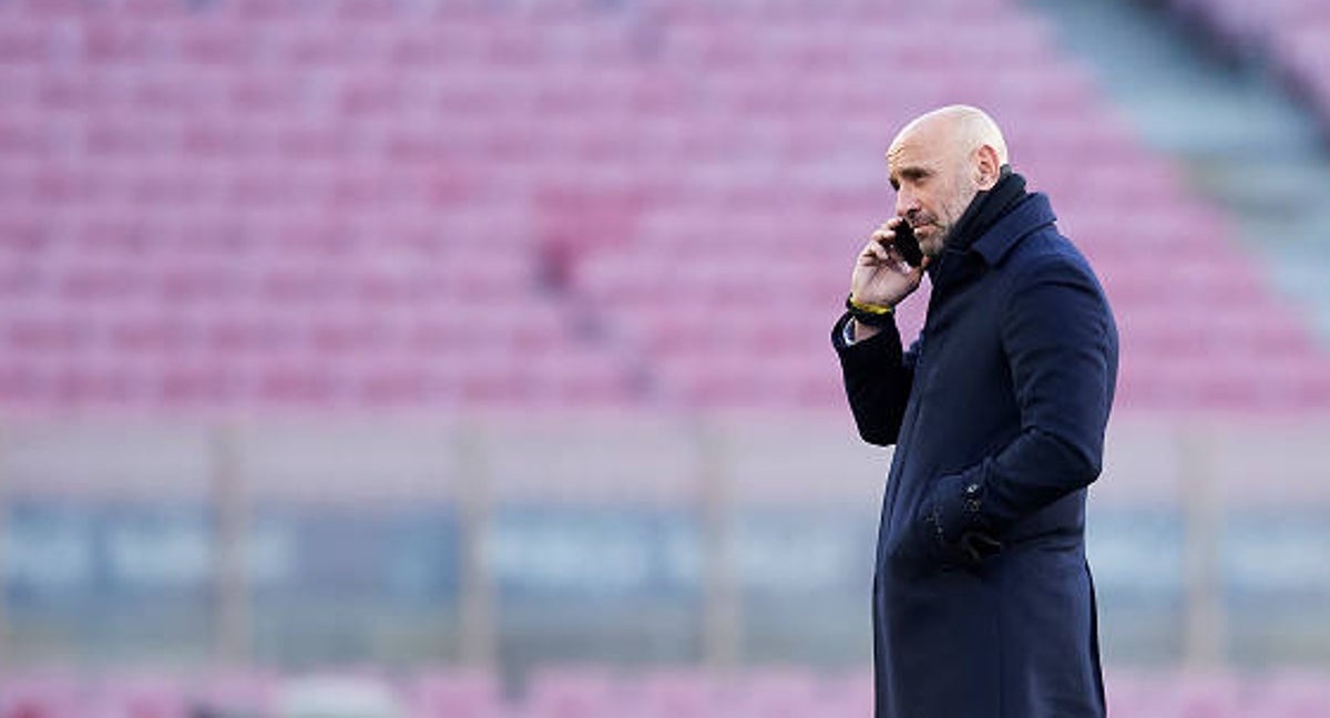 Monchi antes de un partido del Sevilla.