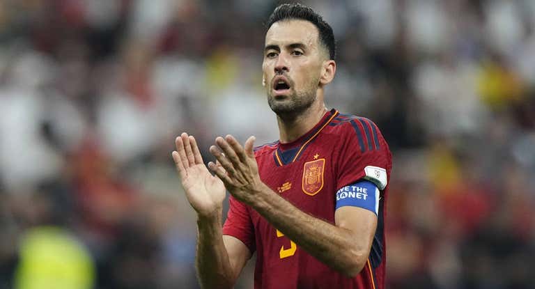 Sergio Busquets, en un partido del Mundial con España.