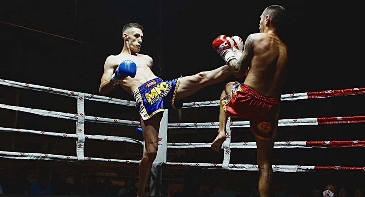 Marcos Cruz y Endika Fernández, durante el último show de Mamba Fight Club.
