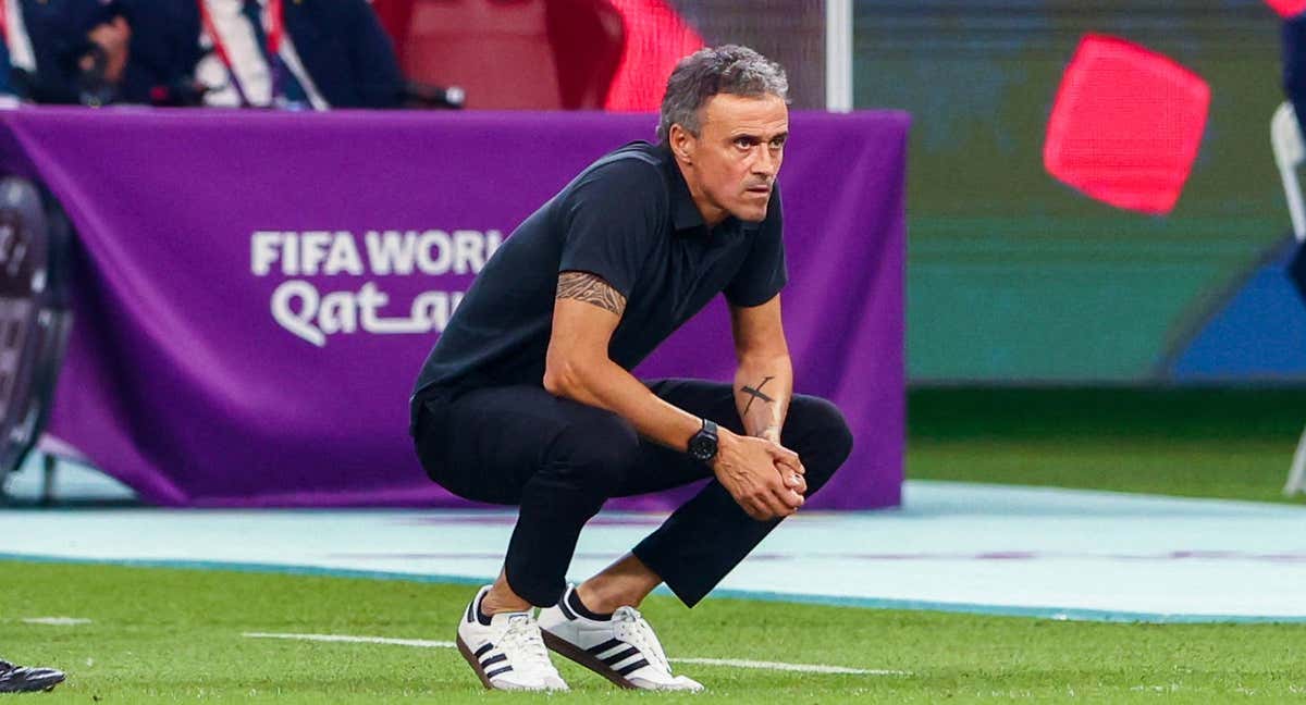 Luis Enrique, ante Japón./Getty