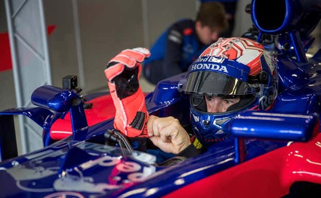 Marc Márquez prueba el Toro Rosso de F1 en 2018.  Getty Images