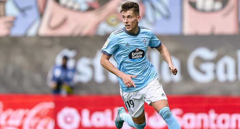 Jose Fontán, en un partido con el Celta.