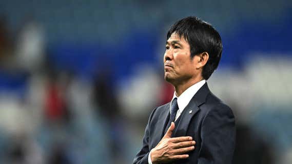 Hajime Moriyasu, seleccionador de Japón, durante un partido del Mundial de Catar./REUTERS