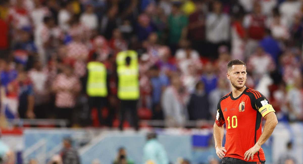 Eden Hazard, tras la eliminación de Bélgica del Mundial de Catar./EFE