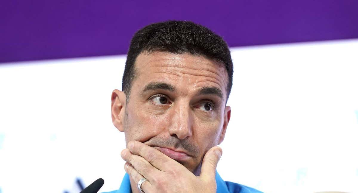 Scaloni durante la rueda de prensa. /EP