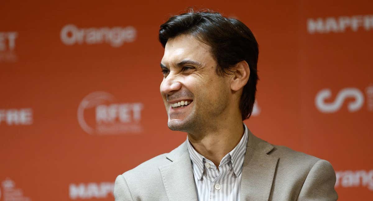 David Ferrer, durante su presentación como nuevo seleccionador español. /EFE/ Rodrigo Jiménez