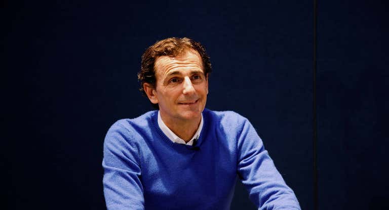 Pedro Martínez de la Rosa, durante la entrevista con Relevo.