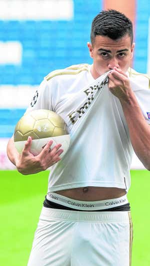 Reinier, en su presentación como jugador del Real Madrid. AFP