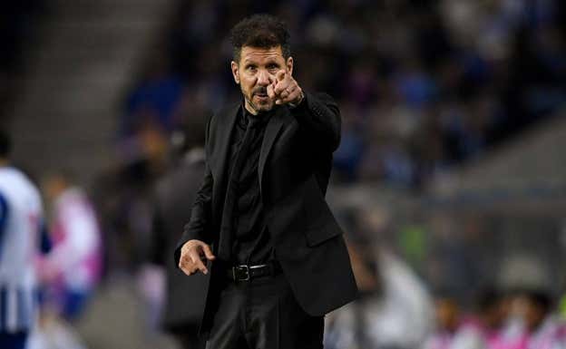 Simeone, en un partido del Atlético. EFE