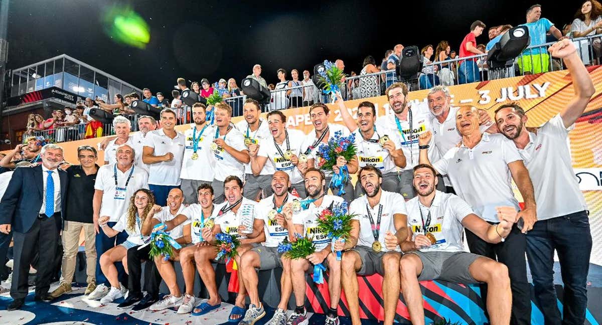 La selección masculina de waterpolo se proclamó campeona del mundo en 2022./RFEN