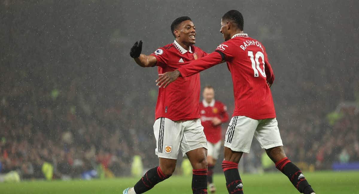 Martial y Rashford fueron los más destacados en la victoria ante el Forest./GETTY