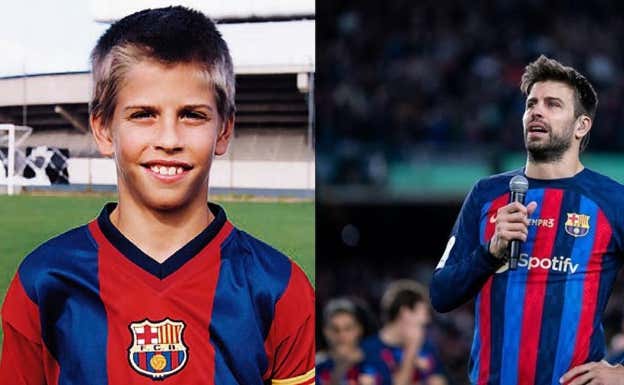 Piqué, en sus dos etapas en el Barça.