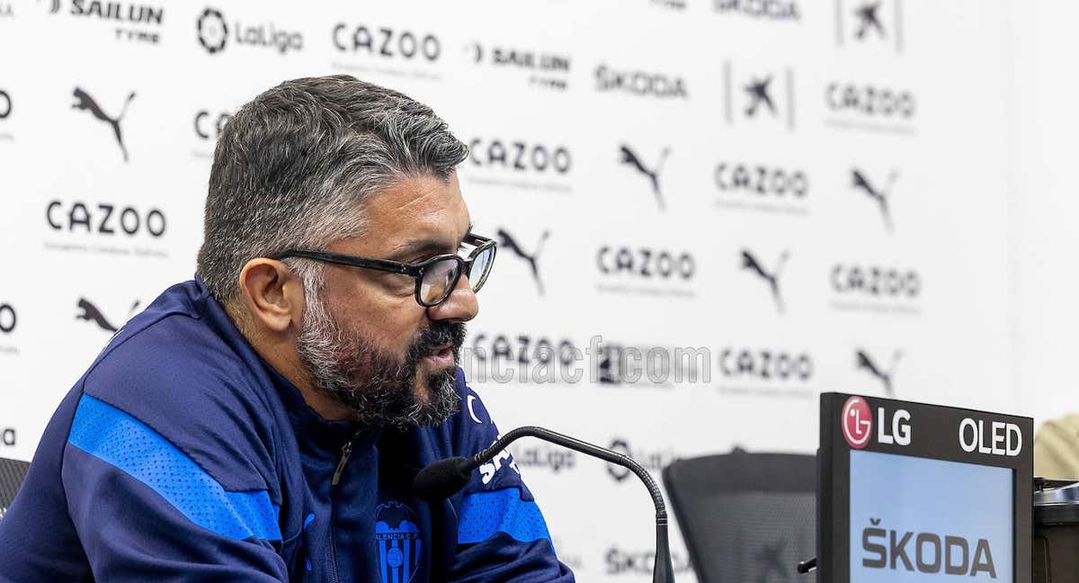 Gattuso en sala de prensa.