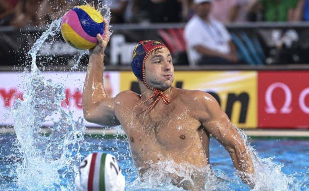 España, en la final de waterpolo contra Italia. EFE