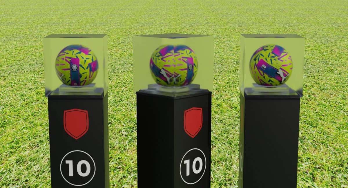 Así son los tótems donde se guardarán los balones de gol de LALIGA SANTANDER y Gol-Ball.
