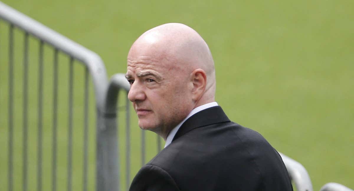 Infantino, en un partido del Mundial./REUTERS