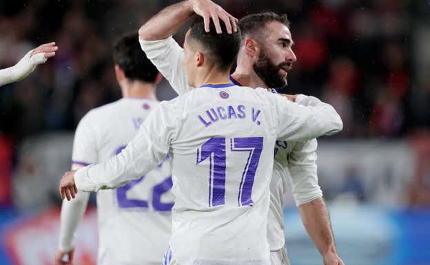 Lucas Vázquez y Dani Carvajal. Getty