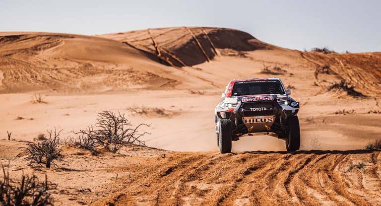 Nasser Al Attiyah y Mathieu Baumel, en el Rally Dakar 2023.