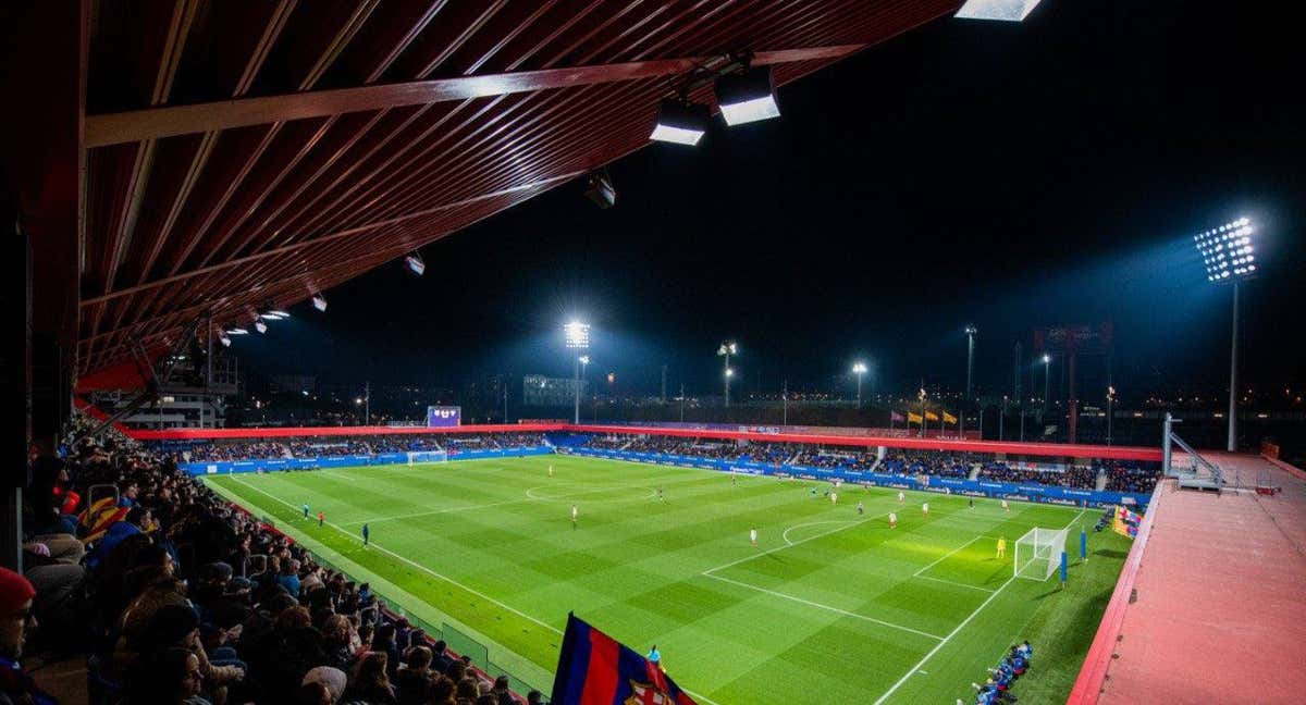 Estadio Johan Cruyff, donde el Barcelona femenino suele jugar sus partidos como local. /FC BARCELONA