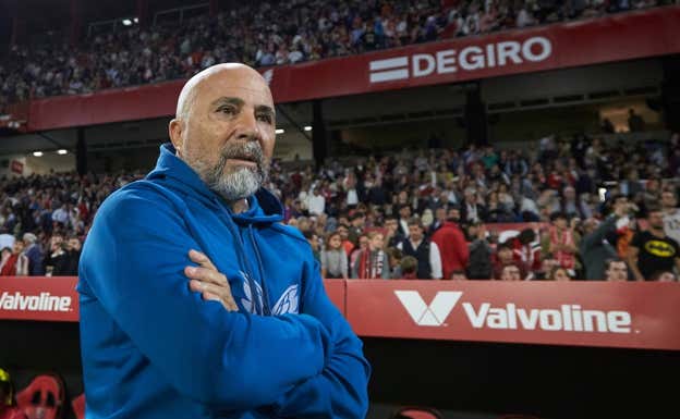 Jorge Sampaoli, en un partido del Sevilla. EP