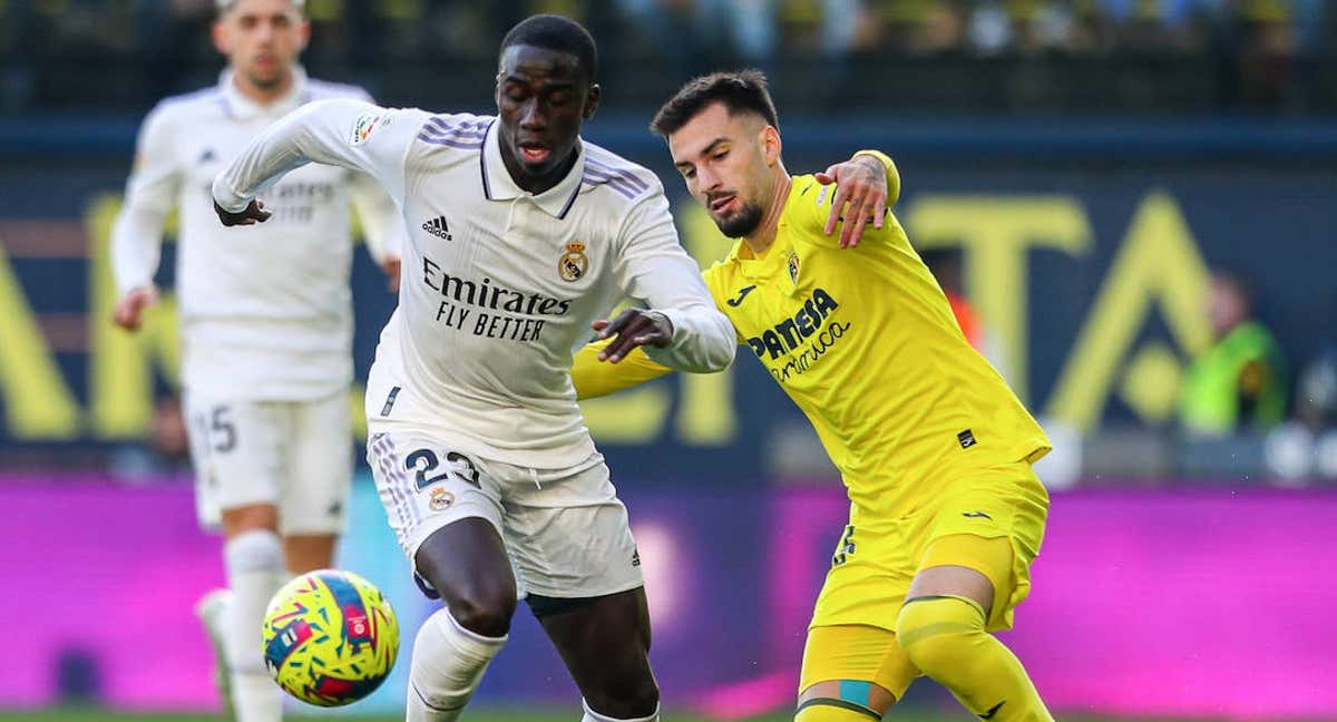 Mendy, contra el Villarreal./Getty