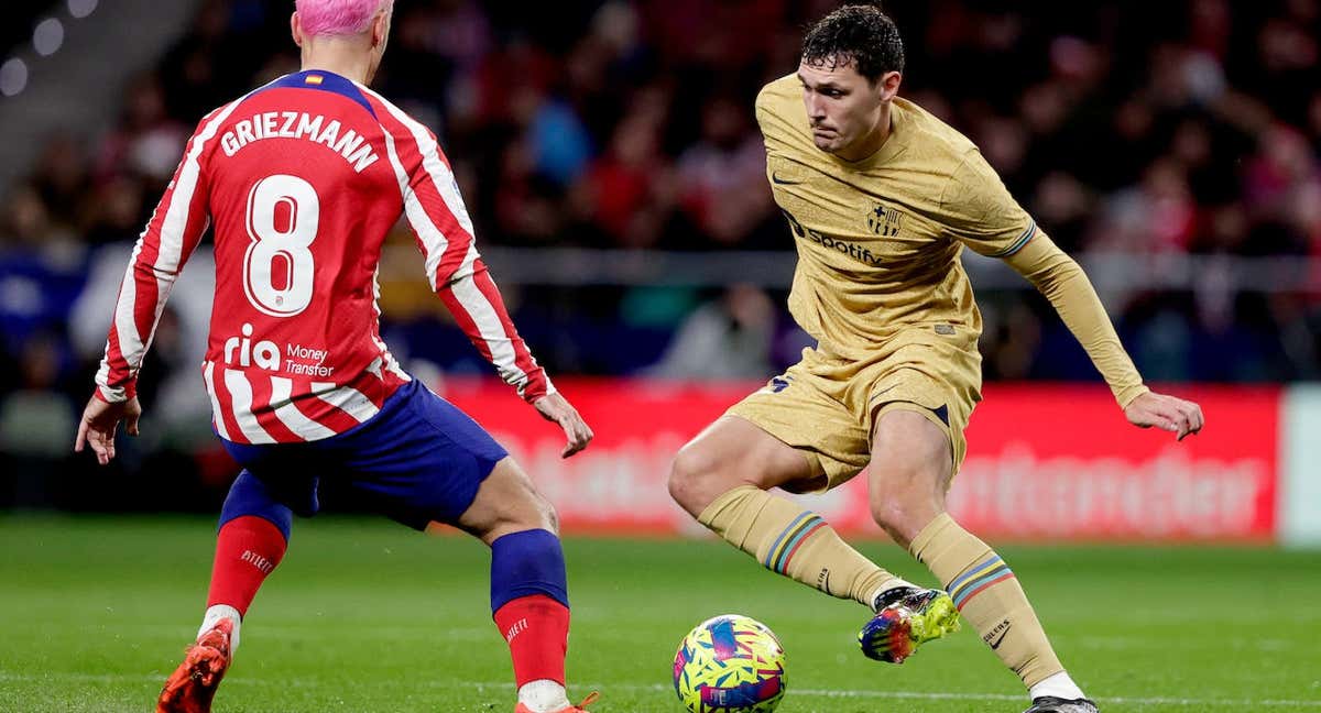 Andreas Christensen, en acción durante el Atlético-Barça.