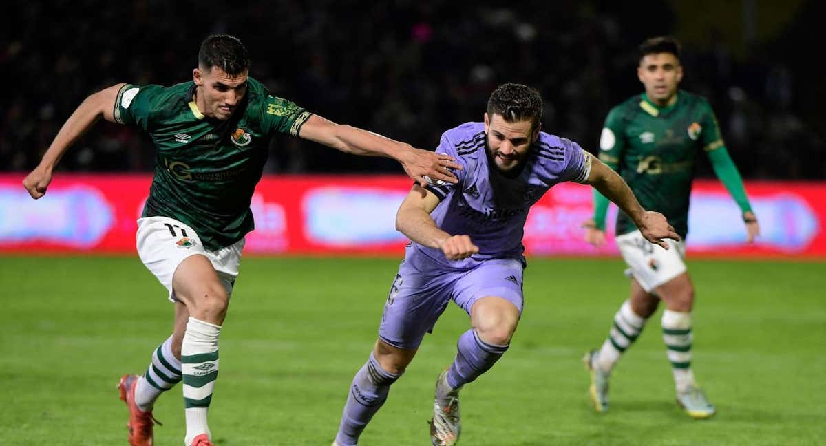 Nacho Fernández, en el partido contra el Cacereño