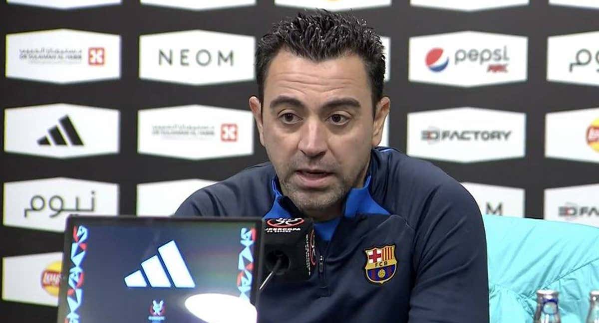 Xavi Hernández, durante su rueda de prensa. /RFEF