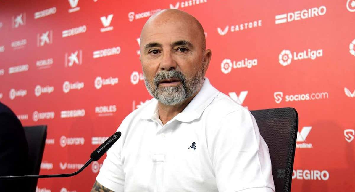 Jorge Sampaoli en rueda de prensa.