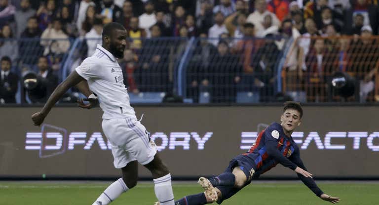Rüdiger, en la final de la Supercopa de España.