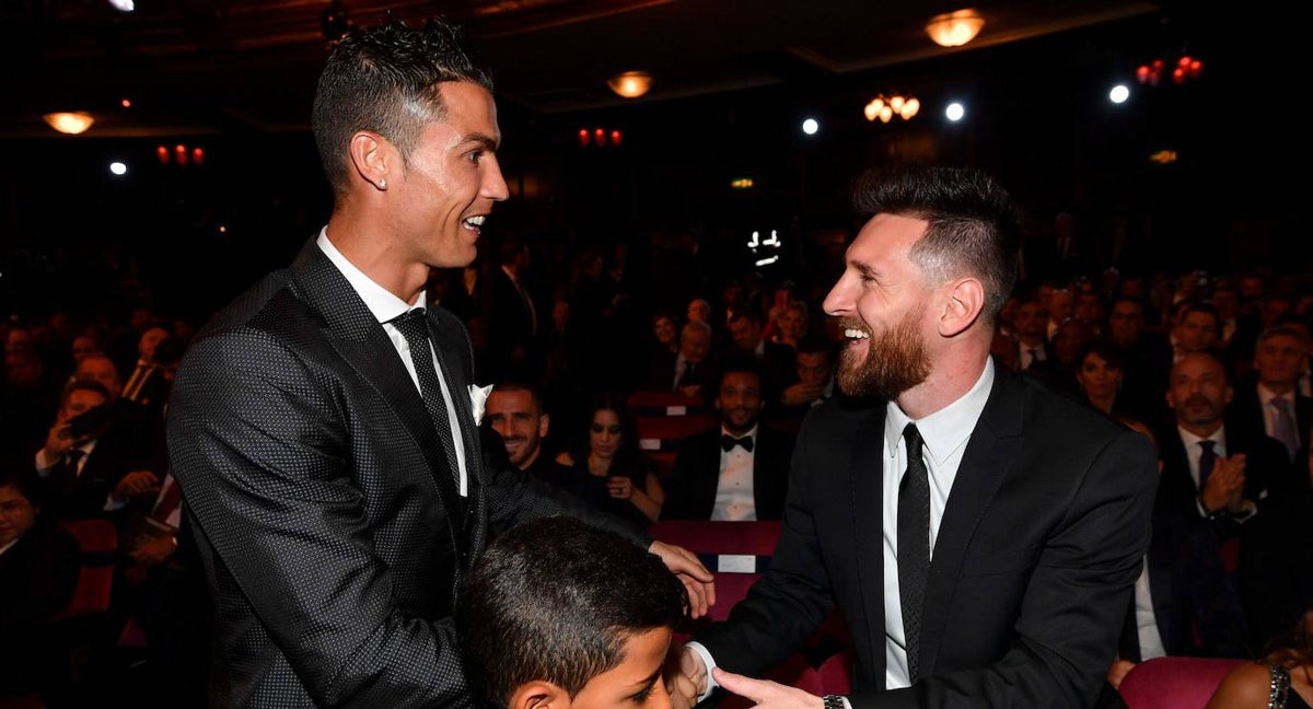 Cristiano y Messi, en una gala del Balón de Oro.