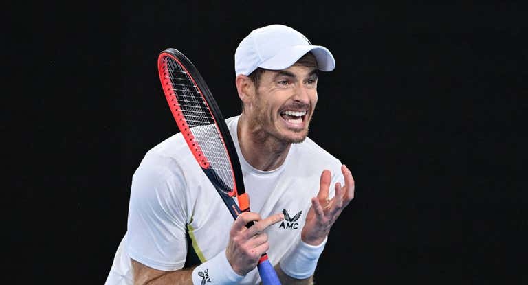 Andy Murray pide explicaciones durante el partido ante Kokkianis.
