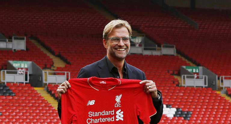 Klopp el día de su presentación con el Liverpool.