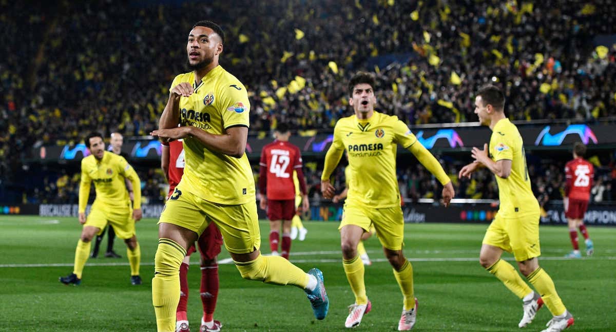 Danjuma celebra un gol con el Villarreal.