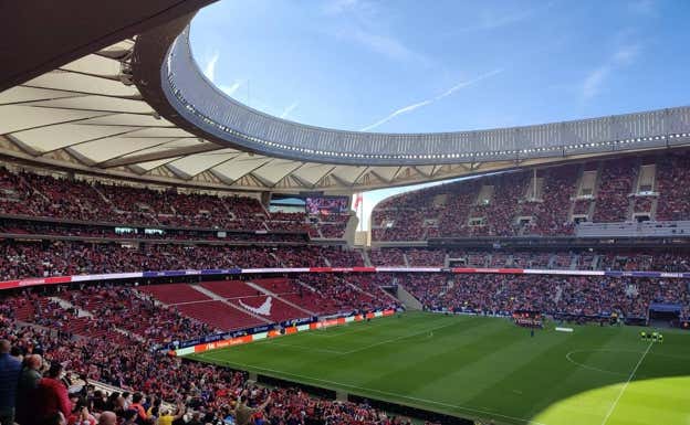 Aspecto del Fondo Sur del Metropolitano, el pasado 6 de noviembre, cuando los ultras del Atlético no ocuparon su sitio en la primera mitad del Atlético-Espanyol. J.L.G.