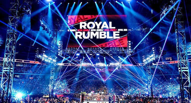 Imagen del Royal Rumble de 2022 en St. Louis.