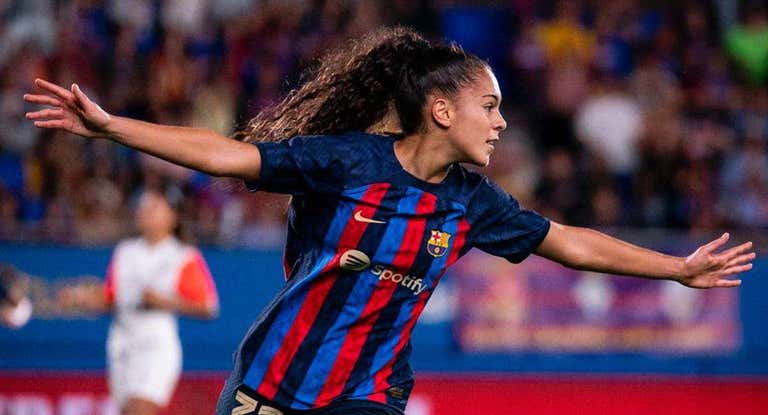 Ari Arias, jugadora del Barcelona, en su debut con el primer equipo en un amistoso el pasado verano.