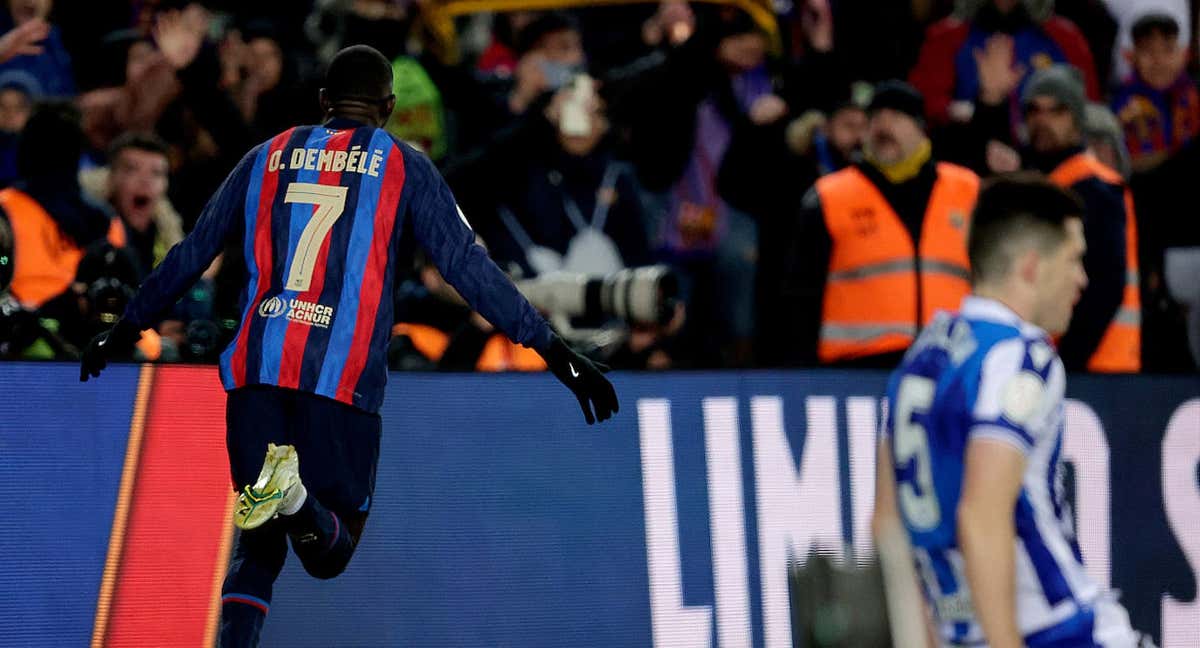 Dembélé salió ovacionado del Camp Nou.