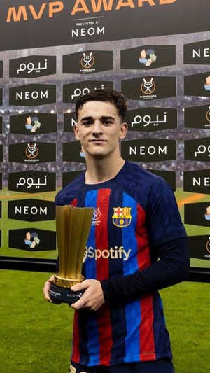 Gavi, MVP de la final de la Supercopa de España en Riad.  RFEF