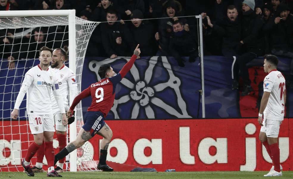 Chimy y Abde prenden Pamplona y congelan al Sevilla