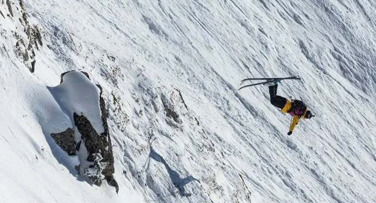 Abel Moga, durante la prueba en Baqueira.