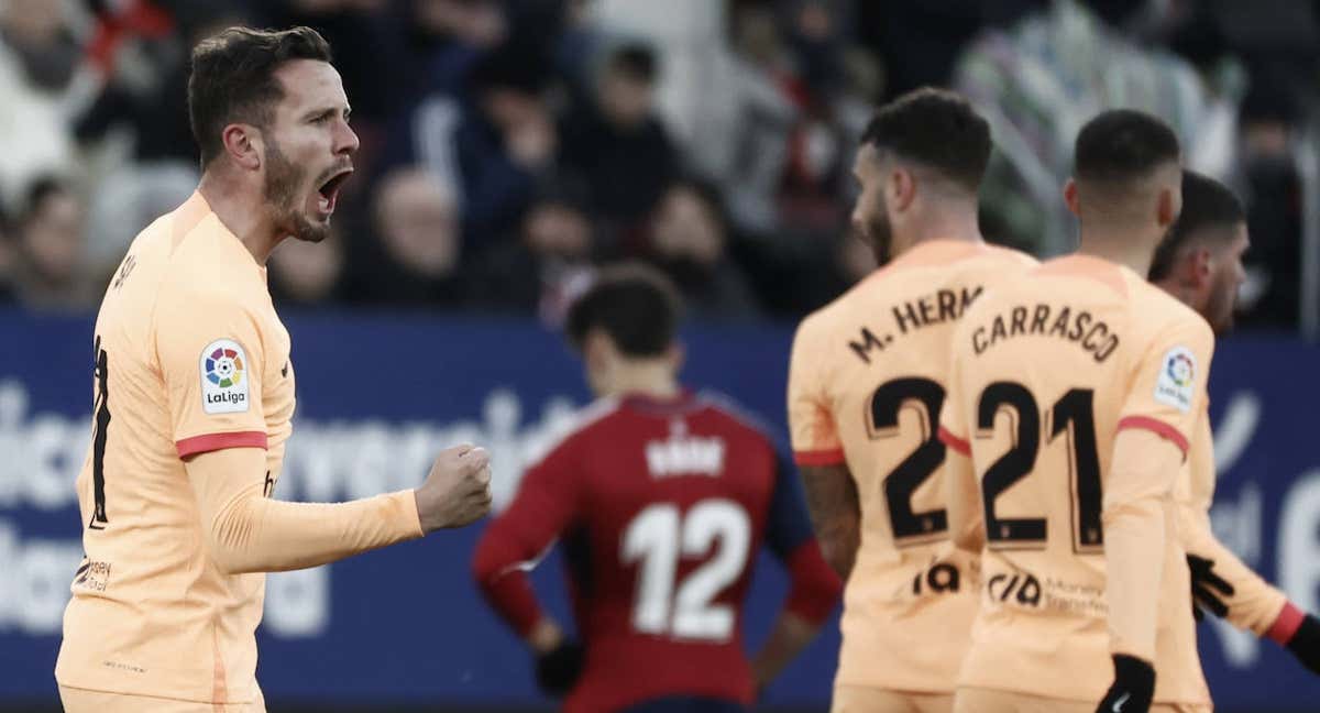 Saúl marcó su primer gol de la temporada en El Sadar. /REUTERS