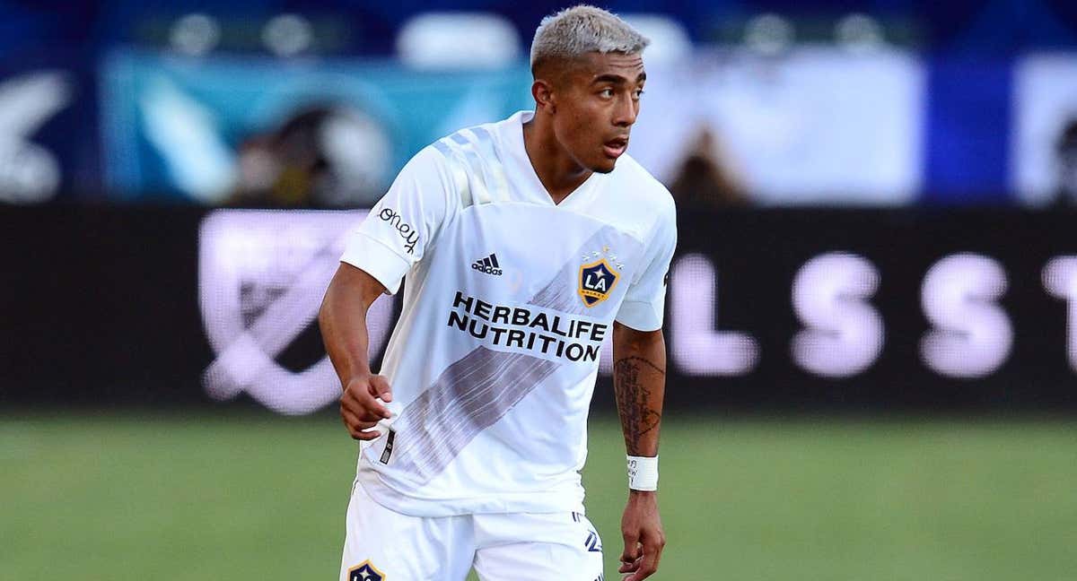 Julián Araujo, durante un partido de LA Galaxy./Los Ángeles Galaxy