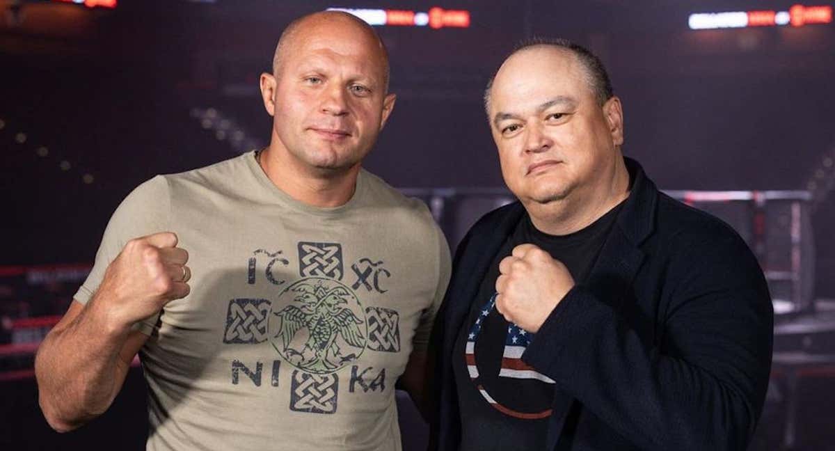 Fedor Emelianenko y Scott Coker, presidente de Bellator./