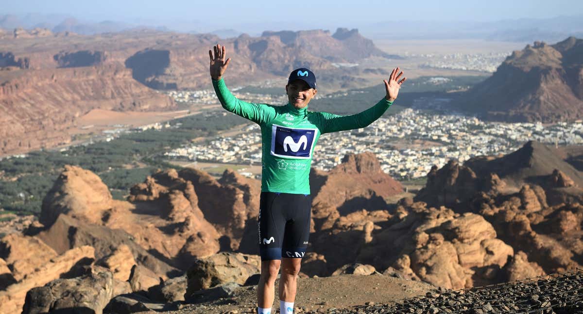 Ruben Guerreiro ha firmado un triunfo que puede ser clave en el futuro de Movistar Team. /@GETTYSPORT / MOVISTAR TEAM