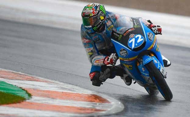Alonso López, en una carrera del pasado Mundial.  Moto2
