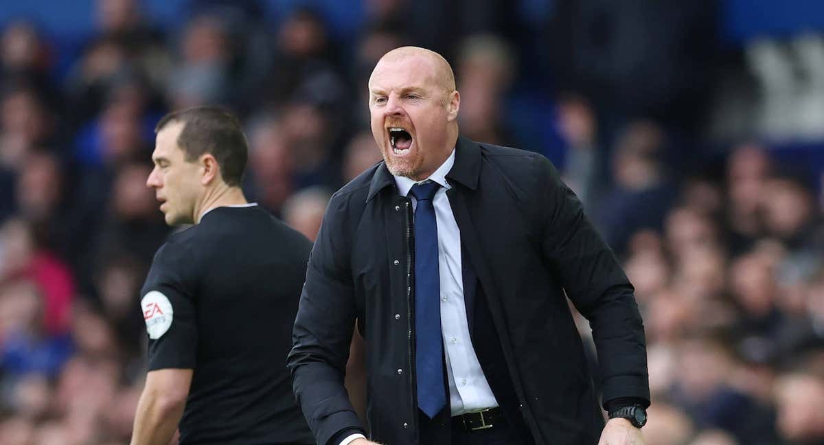 Sean Dyche en su debut con el Everton./GETTY