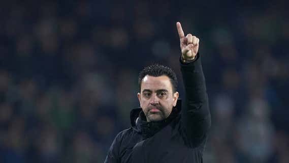 Xavi, en un momento del partido ante el Sevilla./GETTY